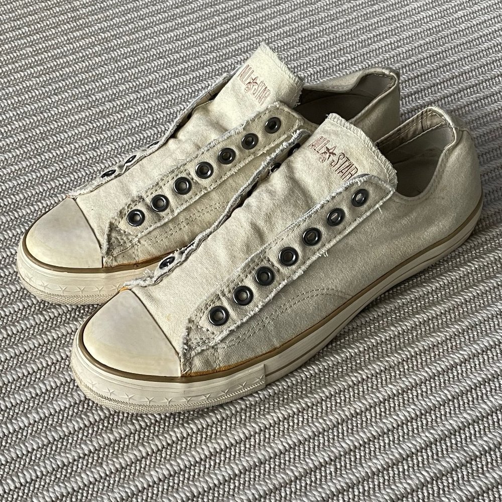 Converse x John Varvatos All Star Low Top Laceless Slip Ons - Mens 9 / Womens 11
